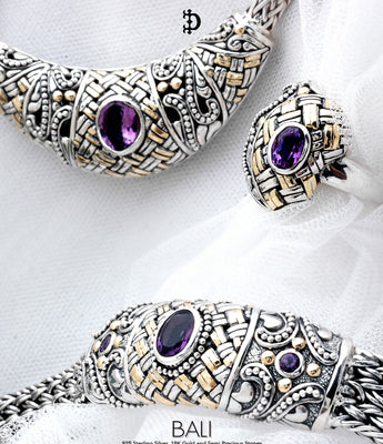 Bali motif silver jewelry collection featuring traditional Balinese handcrafted designs and cultural patterns