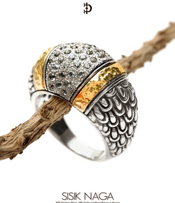 Sisik Naga dragon scale silver jewelry collection with mystical dragon bone pattern designs