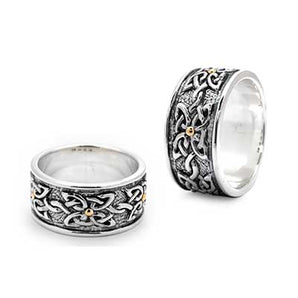 Celtic Silver Gold Ring