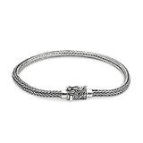 Silver Bracelet Tulang Naga, Round 4mm - Deni Jewelry