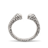 Silver bracelet, kick cuff with scale dragon motif - Deni Jewelry