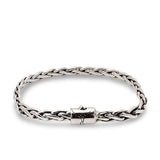 Silver wheat chain bracelet, oval 3x5 - Deni Jewelry
