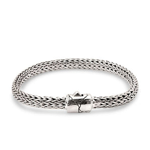 Silver Chain Bracelet Tulang Naga Oval 4x6mm - Deni Jewelry