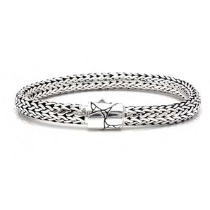 Silver tulang naga chain bracelet, oval 5x7 - Deni Jewelry