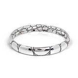 Silver Bangle Crocodile Collection Medium Size - Deni Jewelry