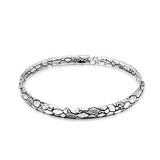 Silver bangle, small crocodile motif - Deni Jewelry