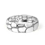 Silver Bangle Crocodile Collection Large Size - Deni Jewelry