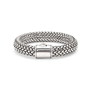 Silver bracelet with ram chain, oval 11x8 mm - Deni Jewelry