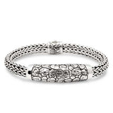 Silver Bracelet Crocodile Motif Tulang Naga Oval 5x7 - Deni Jewelry