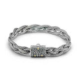 Gold Silver Bracelet, Dragon Bone Round 2.5mm, Spring Lock - Deni Jewelry