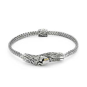 Silver Gold Horse Bracelet White Topaz Pave With Horse Charm - Deni Jewelry