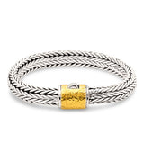 Gold & Silver Bracelet, Belah Rotan Chain 10x6mm - Deni Jewelry