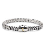 Silver Gold Chain Bracelet Tulang Naga Oval 4x6mm - Deni Jewelry