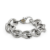 Gold Silver Bracelet Crocodile Motif Women Large Link Lobster Clasp - Deni Jewelry