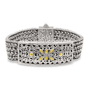 Gold Silver Bracelet Handmade Bali Motif - Deni Jewelry