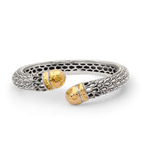 Gold & Silver Kick Cuff, 18K, Sisik Naga Collection - Deni Jewelry