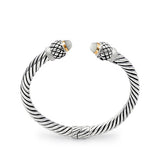 Silver & Gold Bracelet Cushion Jawan, Bali Motif - Deni Jewelry