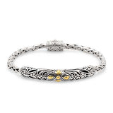 Gold & Silver Bracelet Bali Motif, Tulang Naga Chain 3x5 - Deni Jewelry