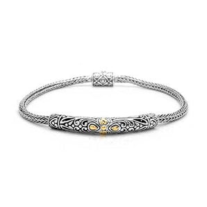 Gold & Silver Bracelet, Chain Round 3mm - Deni Jewelry