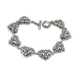 Gold Silver Bracelet Bali Motif - Deni Jewelry