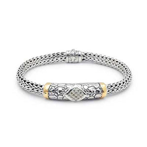 Gold & Silver Bracelet Crocodile, Tulang Naga 5x7 - Deni Jewelry