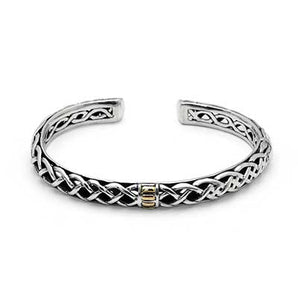 Gold & Silver Kick-Cuff Bracelet Bali Celtic