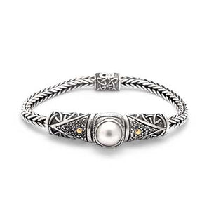 Silver Gold Bracelet Pearl Balinese Ornament Tulang Naga Chain