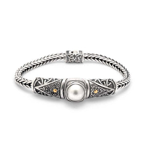 Silver Gold Bracelet Pearl Balinese Ornament Tulang Naga Chain