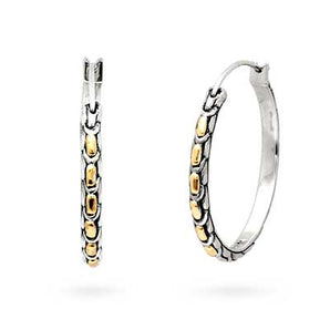 Gold & Silver Hoop Earring, Sisik Naga