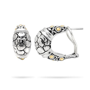 Gold Silver Earring Crocodile Motif