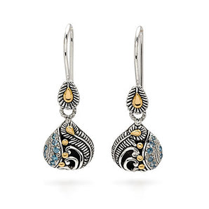 Gold & Silver Earring Mega Mendung, Bt Swiss Pave