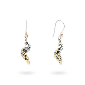Gold & Silver Earring Phoenix, French Wire