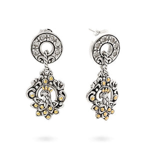 Gold & Silver Earring Phoenix Motif