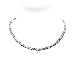 Gold & Silver Necklace Borobudur Oval 3x5mm