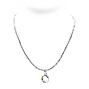 Gold & Silver Necklace Letter O, Tulang Naga 2.5mm