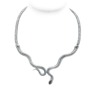 Silver & Gold Necklace Black Mamba, Tulang Naga