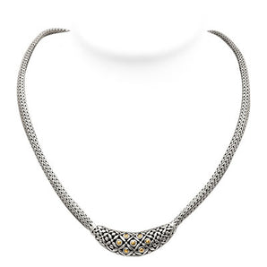 Gold & Silver Necklace Soka, Tulang Naga 3x5