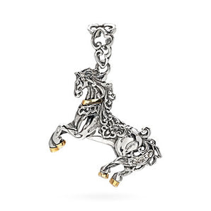 Gold & Silver Pendant Horse, Mega Mendung