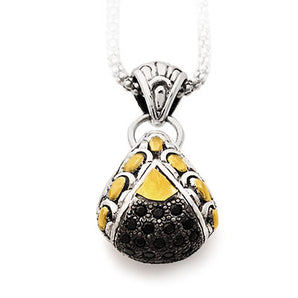Gold & Silver Pendant Sisik Naga, Bs Pave