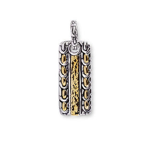 Silver Pendant Sisik Naga, 18K Gold
