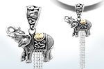 Gold & Silver Pendant Elephant, Mega Mendung