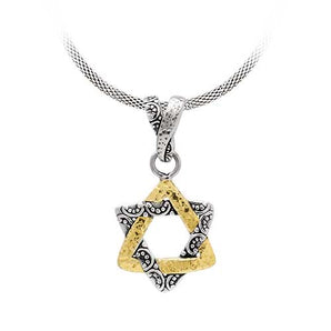 Silver & Gold Pendant Black Mamba Snake