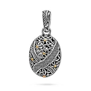Silver & Gold Pendant, Bali Celtic Motif