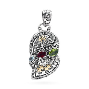 Gold & Silver Pendant, Puzzle Motif