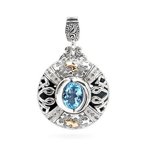 Puzzle Design Gold Silver Pendant