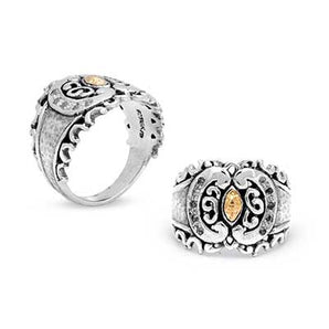 Gold & Silver Ring, Kebaya Collection White Topaz Pave