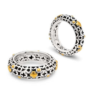 Gold & Silver Ring, Geometric Collection