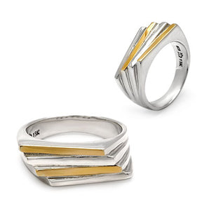 Gold & Silver Ring, Plain Motif