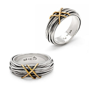 Gold & Silver Plain Ring