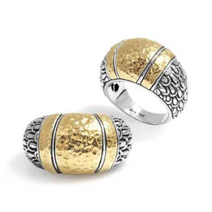 Silver Ring 18K Gold, Sisik Naga